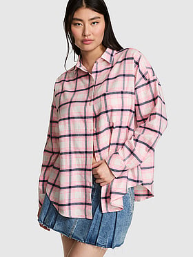 100% Cotton Favorite Flannel Button-Down Sleepshirt