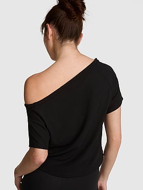 Soft Modal Off-The-Shoulder Boxy Tee
