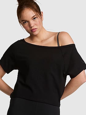 Soft Modal Off-The-Shoulder Boxy Tee