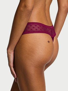 Dot Geo Lace Thong Panty