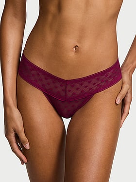 Dot Geo Lace Thong Panty