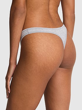 Cotton High-Leg Thong Panty
