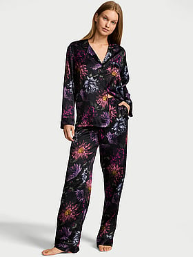 Signature Satin Long Pajama Set