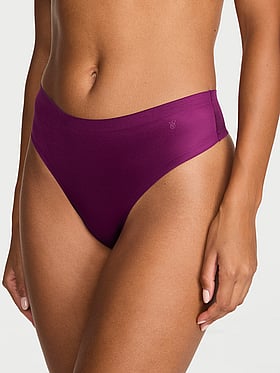 No-Show High-Shine Mid-Rise Thong Panty