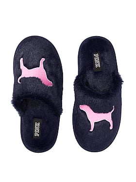Faux-Fur Closed-Toe Slippers