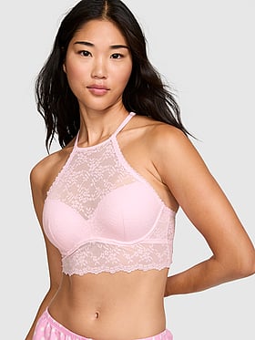 PINK Wink™ Push-Up High-Neck Bralette