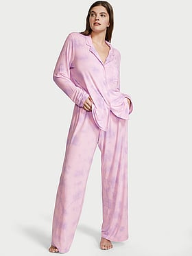 Victoria Secret Afterhour Satin Pajama Set Sheer pink PJ pants Short M XL NEW 