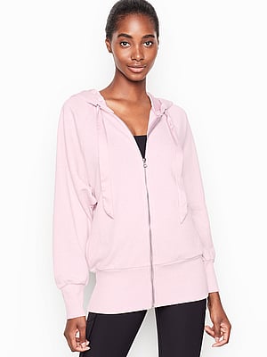 pink full zip hoodie