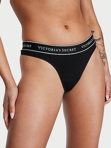 Cotton - Logo Cotton Thong Panty, image 1