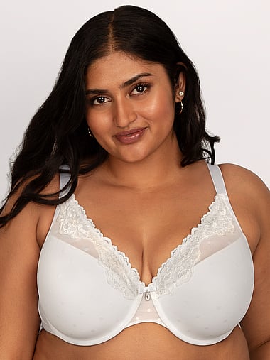 Curvy Couture - Sheer Whisper Plunge T-Shirt Bra, image 1