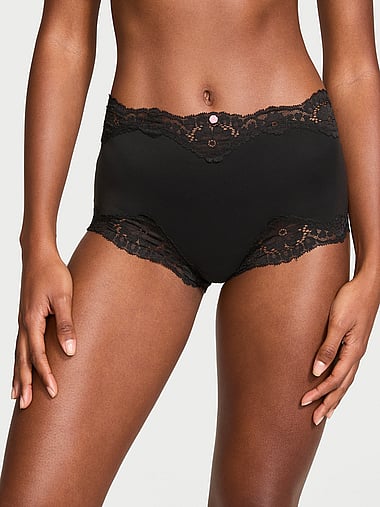 Dream Angels - Lace-Trim Boyshort Panty, image 1