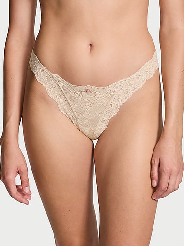 Трусы-бразилиана, с вырезами, кружево — Victoria's Secret