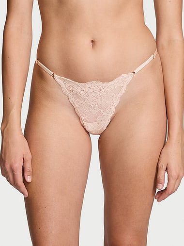 Трусы-стринги-ви Twinkle, атлас, с бабочками — Victoria's Secret