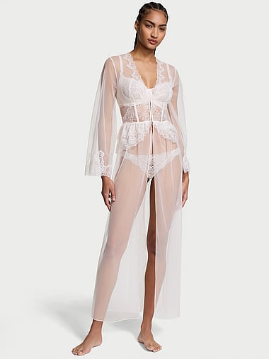 Very Sexy - Rose Lace & Tulle Corset Long Robe, image 1