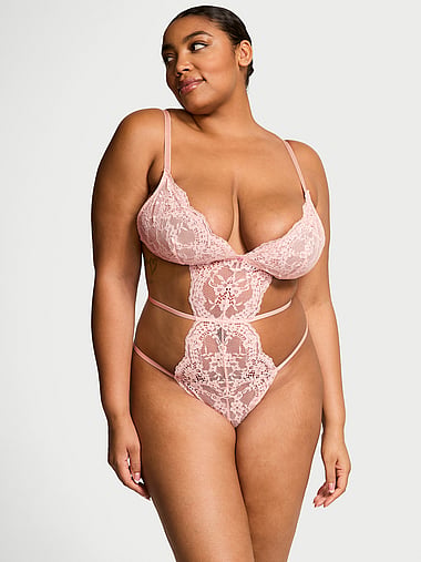 Dream Angels - Dare to Dream Lace Strappy Triangle Teddy, image 1