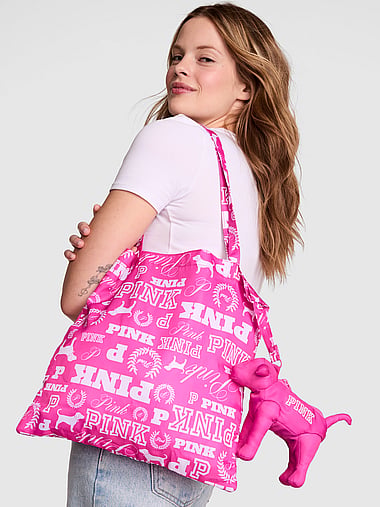 PINK - Packable Tote Bag, image 1