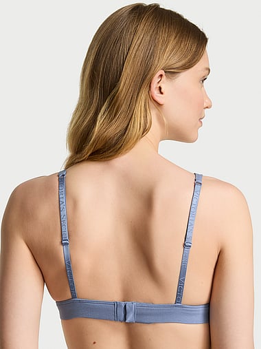 The T-shirt - Cotton Logo Hardware Wireless Plunge Bralette in Logo Hardware, image 2
