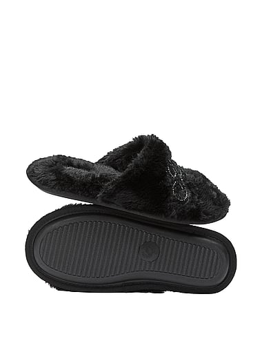 PINK - Faux-Fur Closed-Toe Slippers, image 2