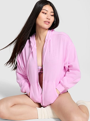 PINK - Campus Fleece™ Full-Zip Hoodie, image 2