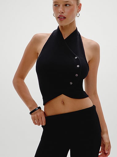 Frankies Bikinis - Ryder Cloud Knit Halter Top, image 1
