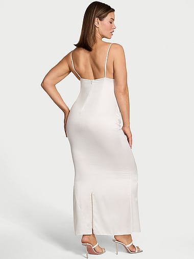 Very Sexy - Satin Sparkle Draped Maxi Slip, image 2