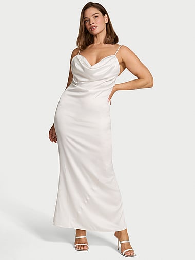 Very Sexy - Satin Sparkle Draped Maxi Slip, image 1