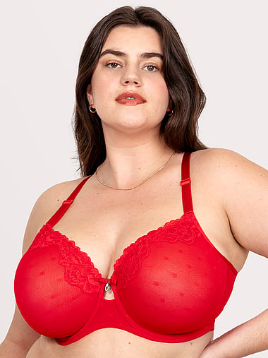 Curvy Couture - Sheer Whisper Unlined Underwire Bra, image 1