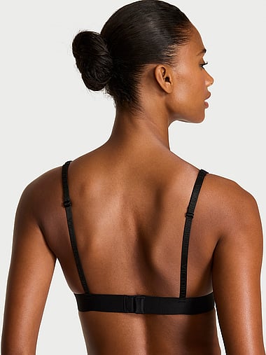 The T-shirt - Shine Cotton Wireless Plunge Bralette in Smooth, image 2