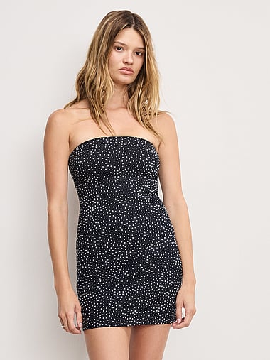 victoria secret black cocktail dress Victoria's Secret Moda 100% Silk Pleated Halter Evening Dress 2 XS