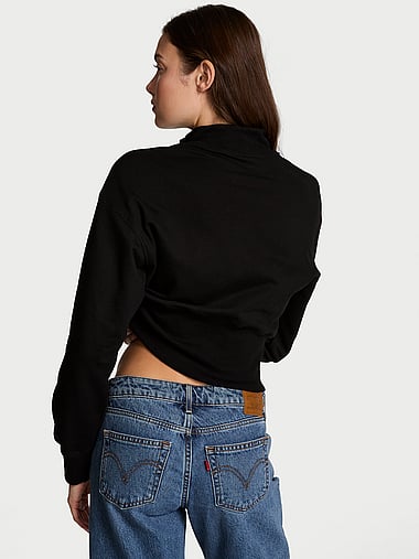 Angel Essentials - Off-Duty Terry Fitted Half-Zip Sweatshirt, image 2