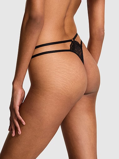 Very Sexy - Lace Strappy Hardware Peekaboo Thong Panty, image 2