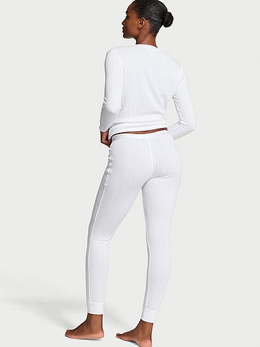Victoria's Secret - Cozy Pointelle Henley Long Pajama Set, image 2