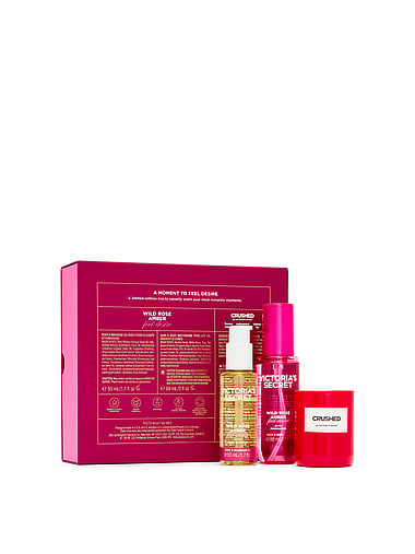Body Care - 3-Piece Wild Rose Amber Gift Set ft. Exclusive Body Care Minis and Crushed Candle, image 2