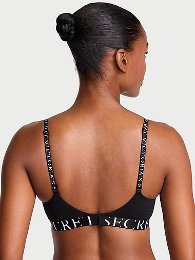 The T-shirt - Bombshell Add-2-Cups Cotton Exploded Logo Push-Up Bra in Exploded Logo, image 2