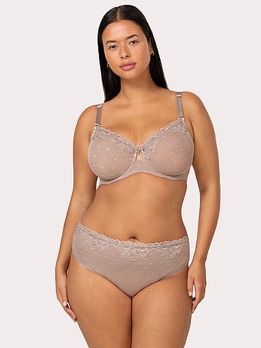 Curvy Couture - Sheer Whisper High Cut Brief Panty, image 1