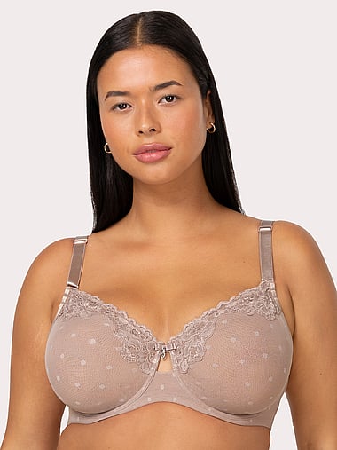 Curvy Couture - Sheer Whisper Unlined Underwire Bra, image 1