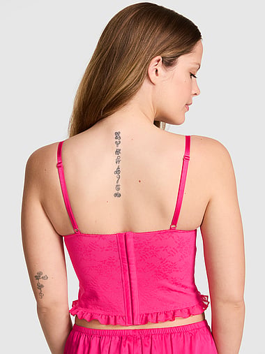 PINK - PINK Wink™ Lightly Lined Scoop Corset Top, image 2
