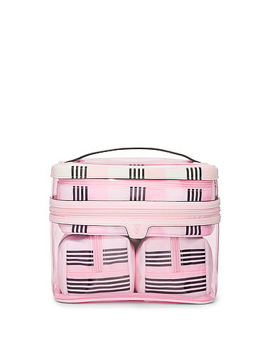Sac Fourre-tout Plage/voyage Victoria's Secret - Édition Limitée Rhinestone, Rouge Et Rose Rayé - Occasion