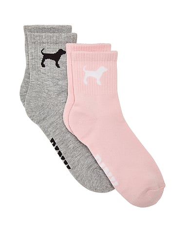 PINK - 2-Pack Quarter Socks, image 1