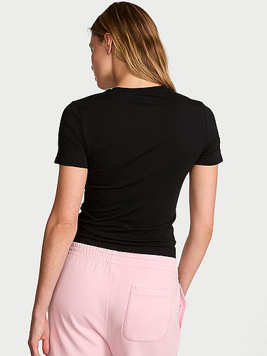 Stretch Cotton Fitted Tee, image 2