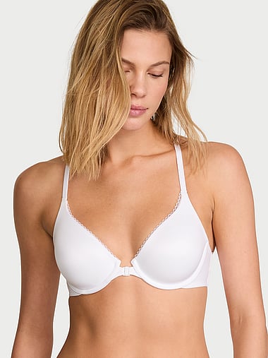 Body by Victoria - Lightly Lined Lace Racerback Full-Coverage Bra, image 1