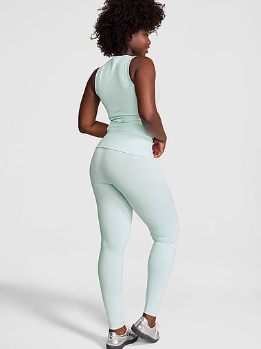 PINK - Soft Seamless Foldover Leggings, image 2