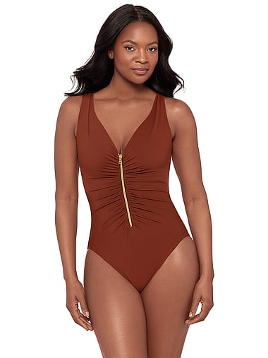 Miraclesuit - Zipt One-Piece Swimsuit, image 1
