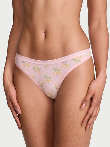 Трусы-стринги, высокая линия бедра, хлопок-стрейч — Victoria's Secret