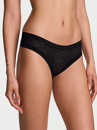No-Show - No-Show Leopard Lace Thong Panty, image 1