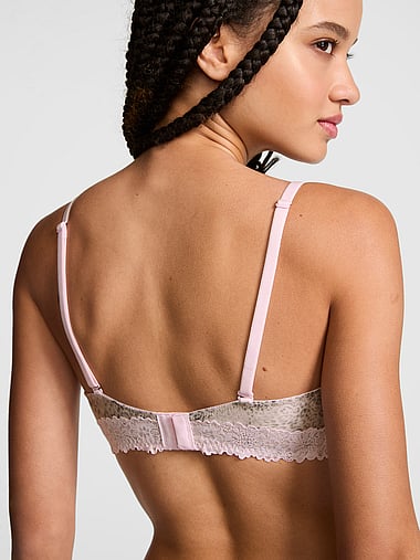 PINK - Wear Everywhere™ Lightly Lined Full Coverage T-Shirt Bra in Cotton Lace Trim, image 2