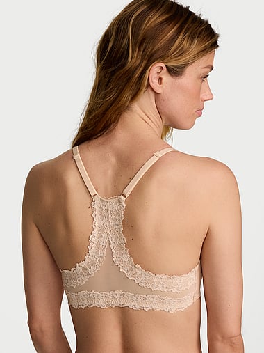 Body by Victoria - Lightly Lined Lace Racerback Full-Coverage Bra, image 2
