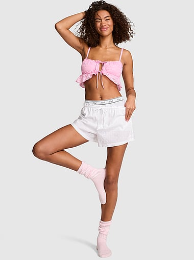 Short De Nuit Victoria's Secret PINK - Noir - Taille L - Neuf Sans Étiquettes