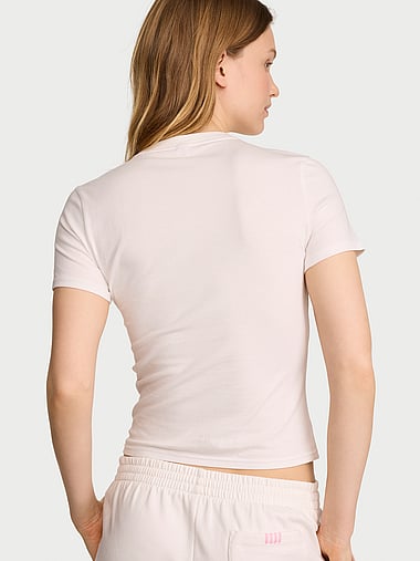 Stretch Cotton Fitted Tee, image 2