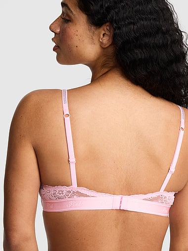 PINK - PINK Wink™ Push-Up Balconette Bra in Bling, image 2